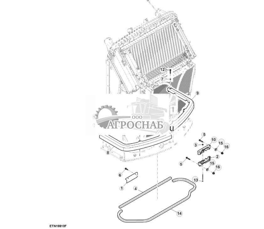 Комплект уплотнений, комплект элементов системы охлаждения, без опоры передних грузов, двигатель объемом 15,0 L - ST777158 182.jpg